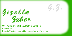 gizella zuber business card